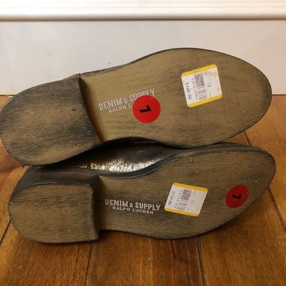 Denim & Supply Gold Crackle Boots size 7 - Picture 10 of 12